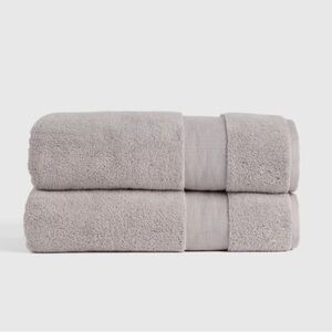 NWOT QUINCE Set Of 2 Turkish Classic Bath Towels Grey 6349